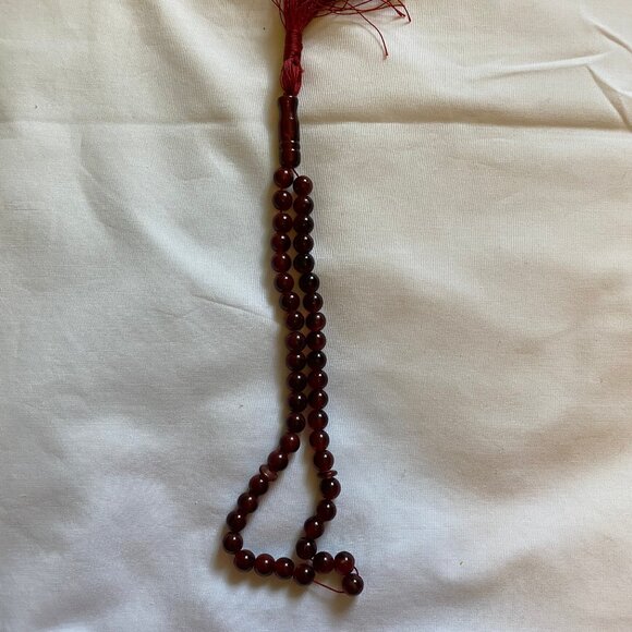 45 Natural Ruby Beads Islamic Prayer Misbah Tasbeeh Turkish 150-160 Carat Weight - Picture 2 of 5